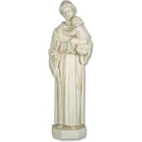 Saint Anthony Wall Hanging Lightweight Fiberglass Resin Indoor/Outdoor Statue