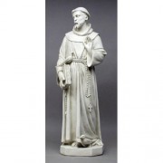 Saint Francis 37in. - Lightweight Fiberglass Resin - Indoor/Outdoor Church Statuary