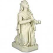 Saint Bernadette 26in. High Lightweight Fiberglass Resin Indoor/Outdoor Statue