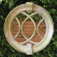 Laced Round Frame Mirror Fiber Stone Resin Outdoor Wall Mount Statue -  - FS8679M