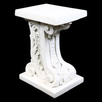 Antica Stand Pedestal Statue Display Base/Riser 18in. - Lightweight Fiberglass Resin