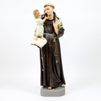 Saint Anthony With Child 53in. - Lightweight Fiberglass Resin - Outdoor Statue
