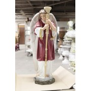 Majestic Guardian Angel - Right Facing 52in. - Lightweight Fiberglass Resin - Outdoor Statue