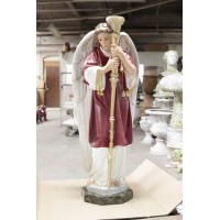 Majestic Guardian Angel - Right Facing 52in. - Lightweight Fiberglass Resin - Outdoor Statue