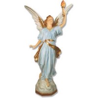 Angel Of Light - Left 64in. - Lightweight Fiberglass Resin - Indoor/Outdoor Statue