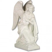 Adoration Angel (Crossed) New Fiberglass Resin Indoor/Outdoor Garden Statue