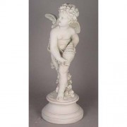 Cupid w/Seashell 24in. - Fiberglass Resin - Indoor/Outdoor Statue