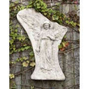 Broken Wing Angel Plaque 25in. - Fiberglass Resin - Outdoor