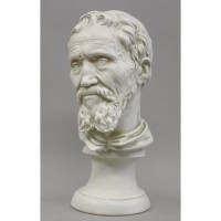 Michelangelo Bust - Fiberglass Resin Indoor/Outdoor Garden Statue