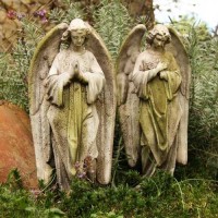 Prayer Of Angel Set 18in. High - Fiberglass Resin - Outdoor Statue