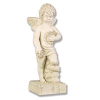 Winged Angel 18in. - Lightweight Fiberglass Resin - Indoor/Outdoor Church Statuary