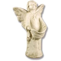 Angel w/Drape 14in. - Lightweight Fiberglass Resin - Indoor/Outdoor Church Statuary