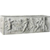 Rectangular Cherub Planter 12" Fiberglass Resin Indoor/Outdoor Garden Statue
