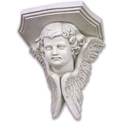 Angel Face Wing Colossal 16in. Fiberglass Indoor/Outdoor Statue - - F361 Angel Face Wing Colossal 16in. Fiberglass Indoor/Outdoor Statue - - F361