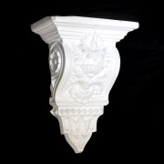 Leaf With Flowers Bracket Fiberglass Resin Indoor/Outdoor Garden Statue