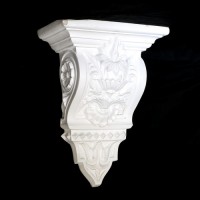 Leaf With Flowers Bracket Fiberglass Resin Indoor/Outdoor Garden Statue