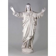 Jesus Sacred Heart Blessing 60 inch High - Lightweight Fiberglass Resin - Statue