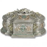 Jewelry Case 6.0w 7.0d 4.0in. H, Fiberglass Resin Finish As Shown
