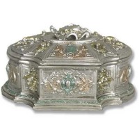 Jewelry Case 6.0w 7.0d 4.0in. H, Fiberglass Resin Finish As Shown