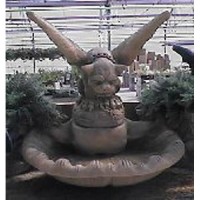 Gargoyle Fatheaded Fountain Fiberglass Resin Indoor/Outdoor Garden