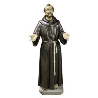 Francis Assisi Pleading 64" - Lightweight Fiberglass Resin Indoor/Outdoor Church Statuary