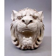 Castle Lion Head Fiberglass Resin Indoor/Outdoor Garden