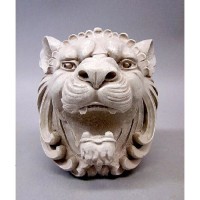 Castle Lion Head Fiberglass Resin Indoor/Outdoor Garden