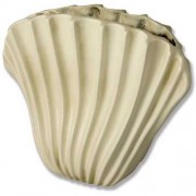 Wavey Fan Shell 16in. - Fiberglass Resin - Indoor/Outdoor Statue