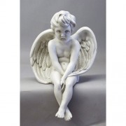 Meditation Cherub Large 24in. - Fiberglass Resin - Outdoor Statue