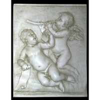 Cupids With Horn - Fiberglass Resin - Indoor/Outdoor Statue/Sculpture