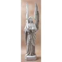 Cathedral Angel - Left 89in. - Lightweight Fiberglass Resin - Outdoor Statue