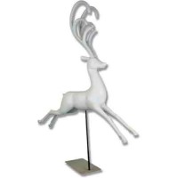 Fantasy Deer - Flying 100in. - Lightweight Fiberglass Resin - Outdoor Statue