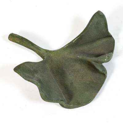 Ginko Leaf 11in. Wide Fiber Stone Resin Indoor/Outdoor Garden Statue -  - FS333346