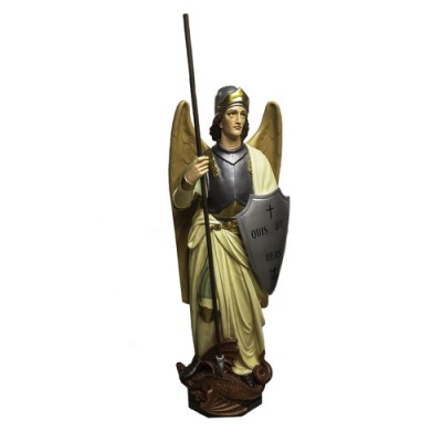 Saint Michael (Shield) 55 In. Fiberglass - Indoor/Outdoor Statue -  - F9395RLC