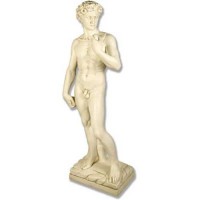 David Standing Michelangelo 58in. - Fiberglass Resin - Outdoor Statue