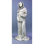 Saint Fiacre 44in. - Lightweight Fiberglass Resin - Indoor/Outdoor Church Statuary Saint Fiacre 44in. - Lightweight Fiberglass Resin - Indoor/Outdoor Church Statuary