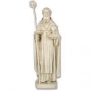 Saint Benedict 30in. High Lightweight Fiberglass Resin Indoor/Outdoor Statue