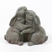 Hugging Bunnies - Fiberglass Resin - Indoor/Outdoor Statue/Sculpture