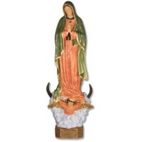 Our Lady Of Guadalupe - 32 In. High - Lightweight Fiberglass Resin - Statue