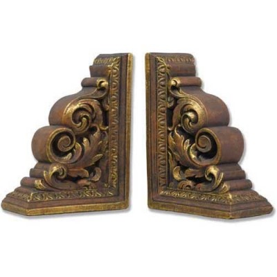 Carved Scroll Bookends Fiberglass Indoor/Outdoor Garden Statue -  - HT3922S