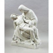 Pieta By Daprato 42in. - Lightweight Fiberglass Resin - Indoor/Outdoor Statue