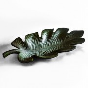 Palm Leaf Plate Fiberglass Resin Indoor/Outdoor Statue/Sculpture
