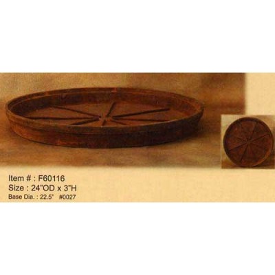 24" Saucer 3in. High  (R) Fiberglass Indoor/Outdoor Garden -  - F60116