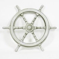 Ship Wheel 16in. High Fiberglass Resin Indoor/Outdoor Garden Statue