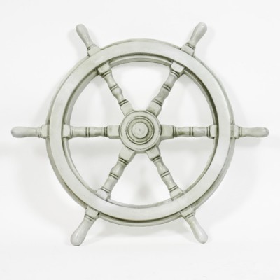 Ship Wheel 16in. High Fiberglass Indoor/Outdoor Garden Statue -  - F8040