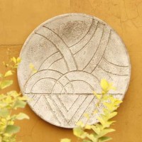 Plate Intersecting 22in. Wide - Fiberglass Resin - Outdoor Statue