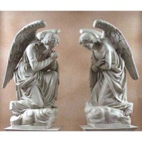 Adoration Kneeling Set Left & Right Facing Angels 56in. - Lightweight Fiberglass Resin - Outdoor Church Statue