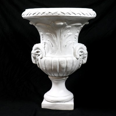 Ram Head Urn (2 Sides) 29in. High - Fiberglass - Outdoor Statue -  - F6176