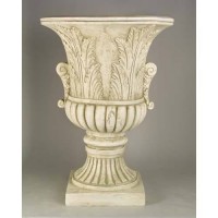 Acanthus Leaf Urn Flowerpot / Planter 30in. Fiberglass Resin Indoor/Outdoor Garden / Patio Statue