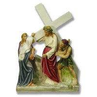 Jesus Meets His Mother Station # 4 - Lightweight Fiberglass Resin - Statue Jesus Meets His Mother Station # 4 - Lightweight Fiberglass Resin - Statue